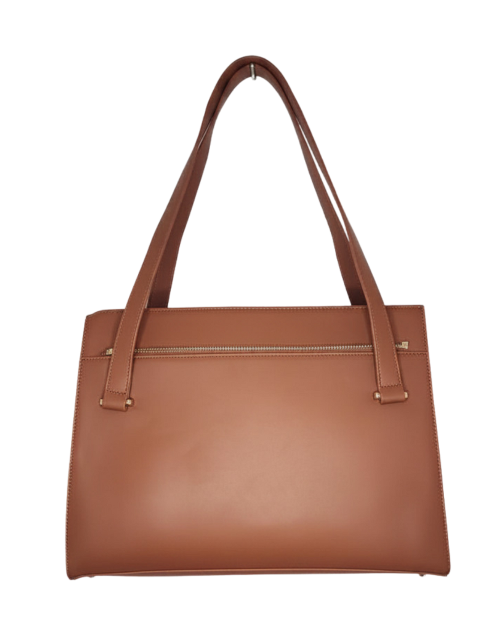 Brown handbag on a white background