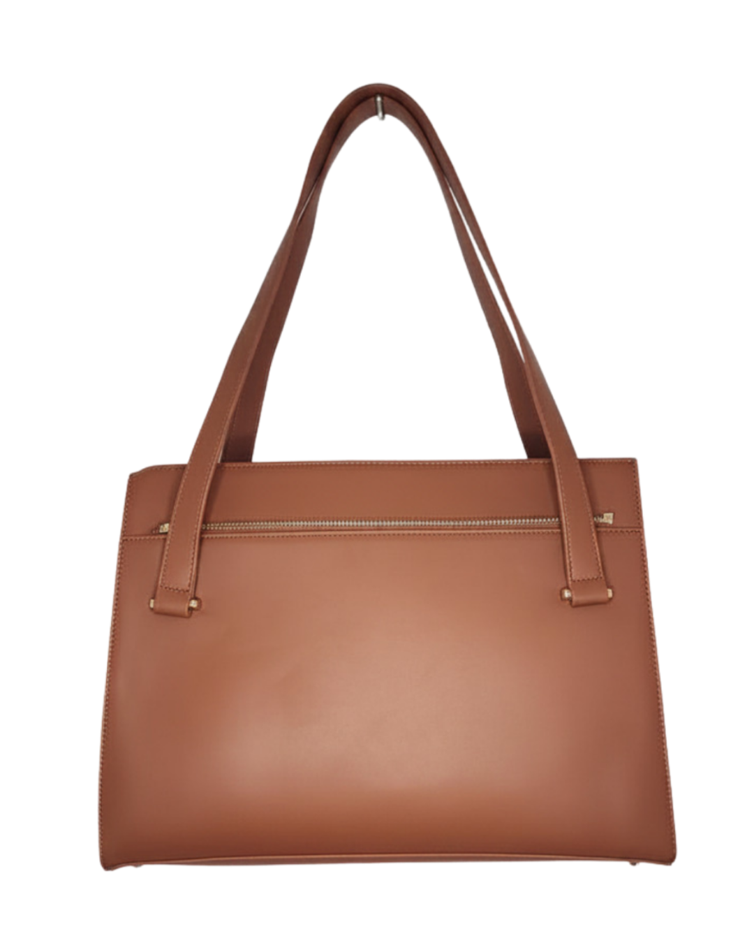 Brown handbag on a white background