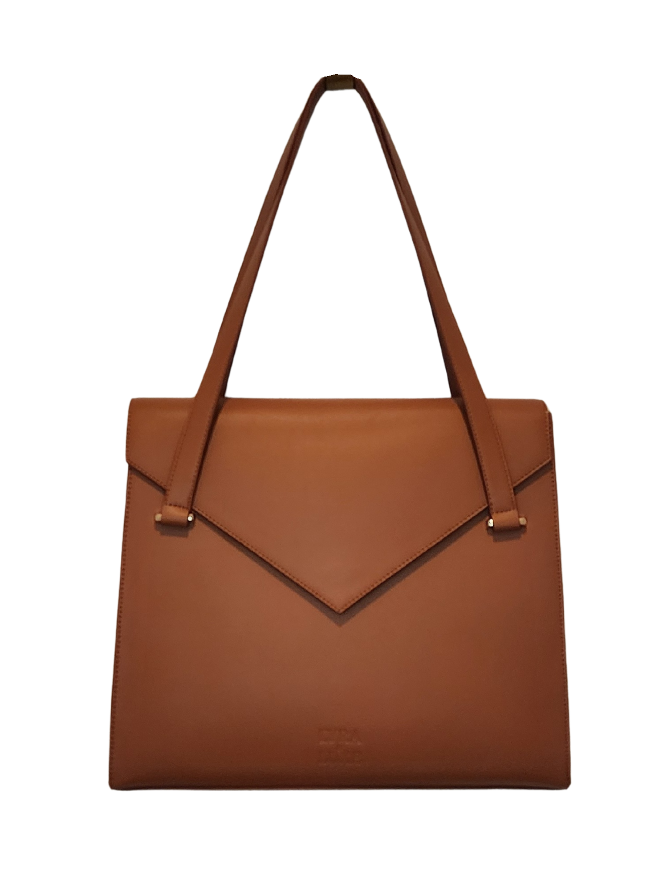 tan work bag with removable flap and over the shoulder straps